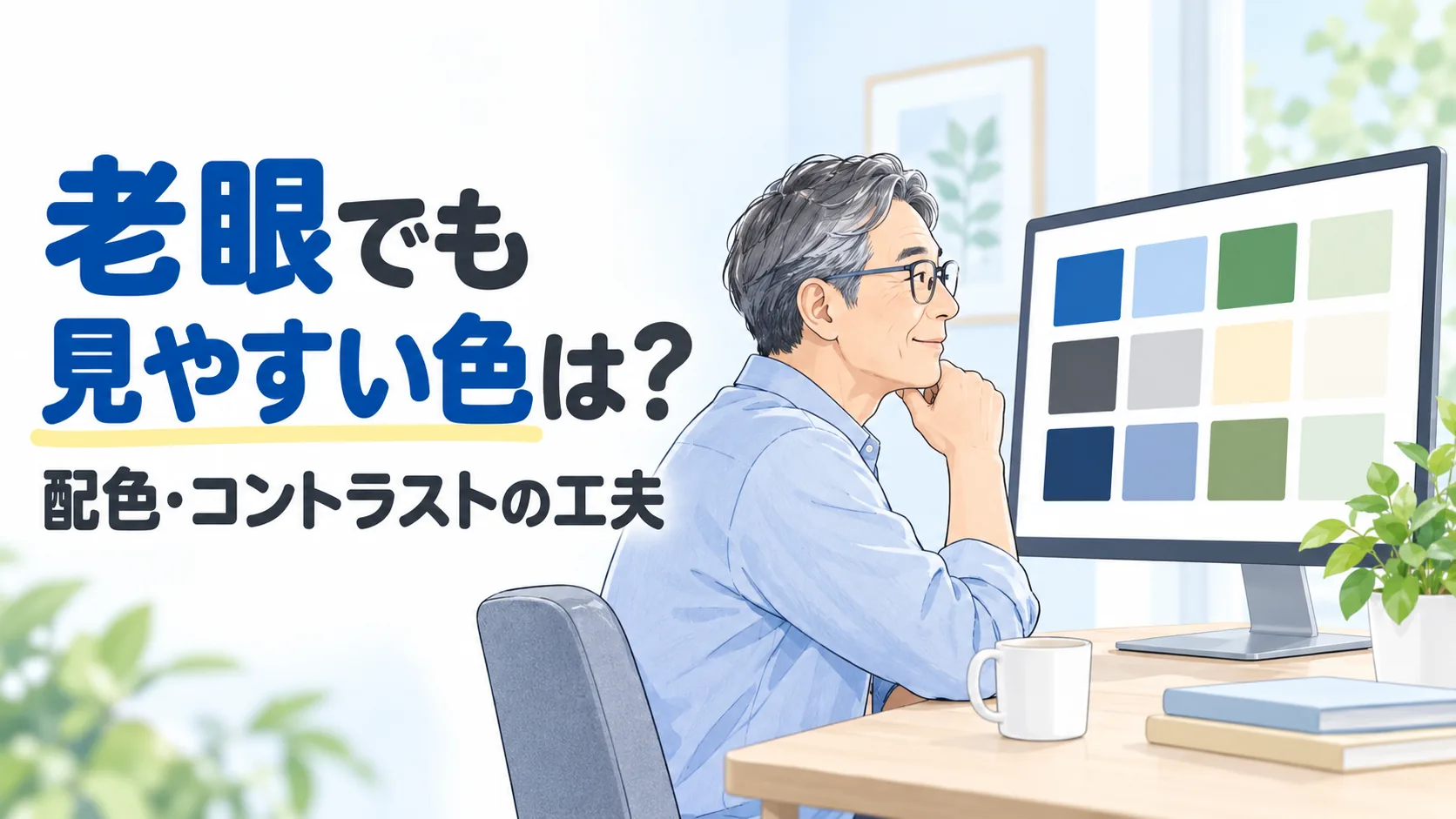 老眼でも見やすい色は？。配色・コントラストの工夫